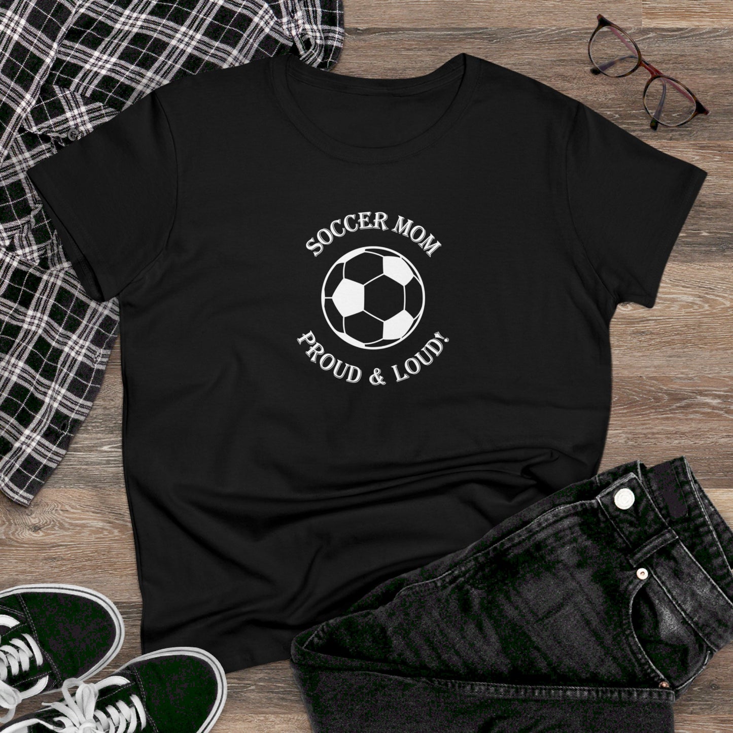 womens t-shirt - soccer mom