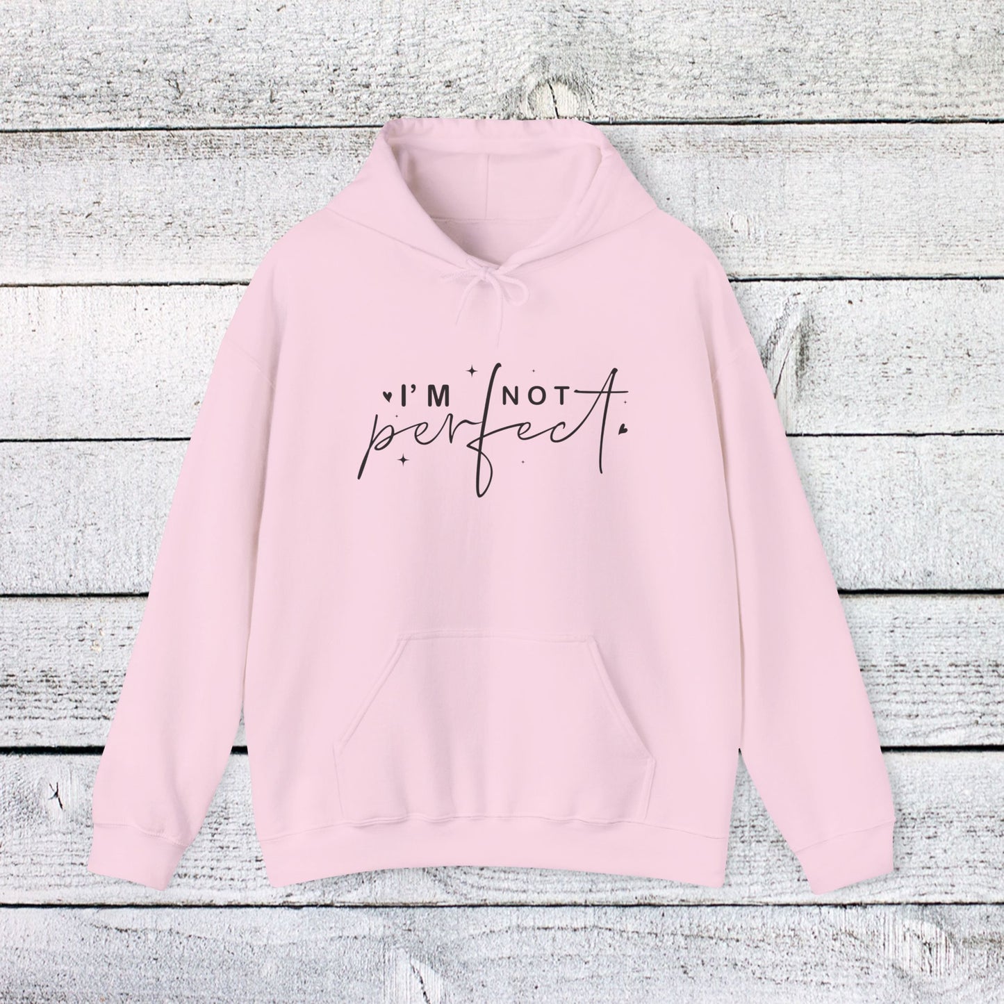unisex heavy blend™ hooded sweatshirt - i’m not perfect - self-acceptance quote