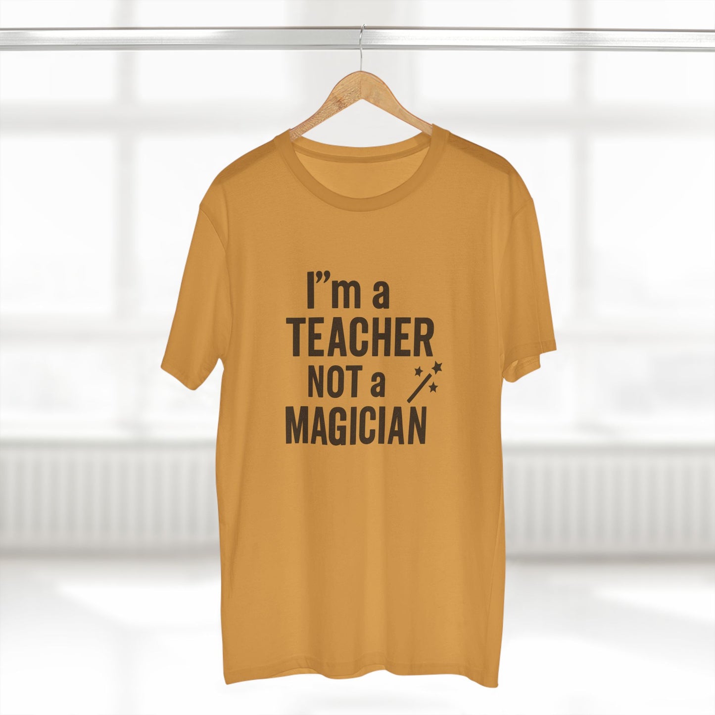 men's stable tee - i'm a teacher not a magician. teachers with attitude.