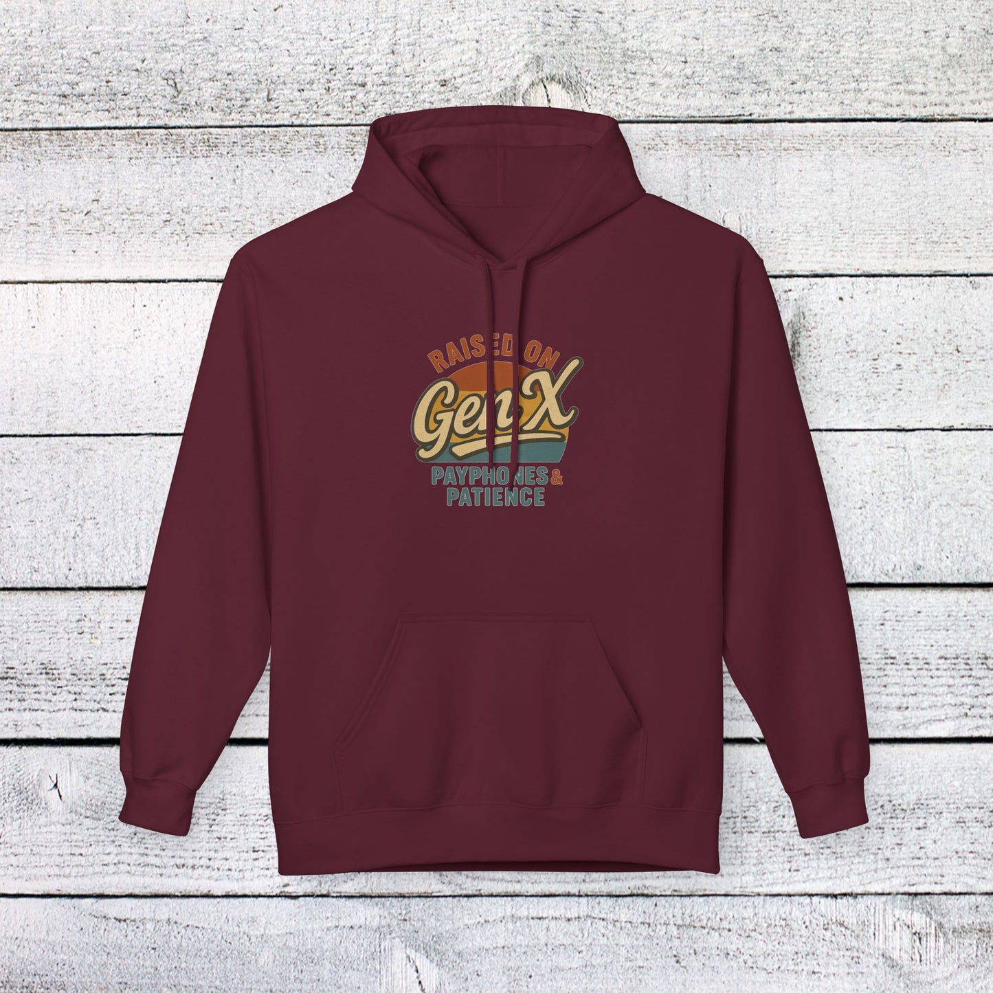 unisex softstyle hoodie - raised on gen x design