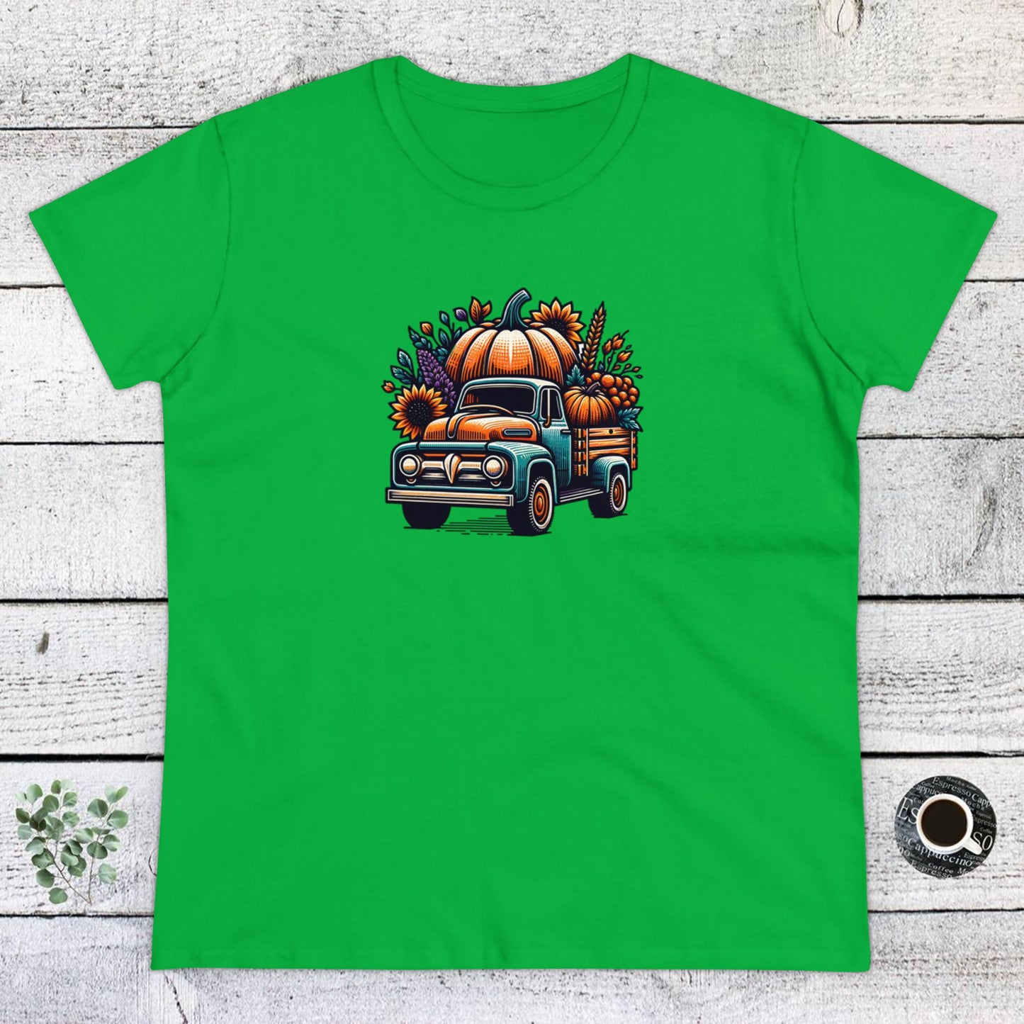 womens t-shirt - pumpkin truck!