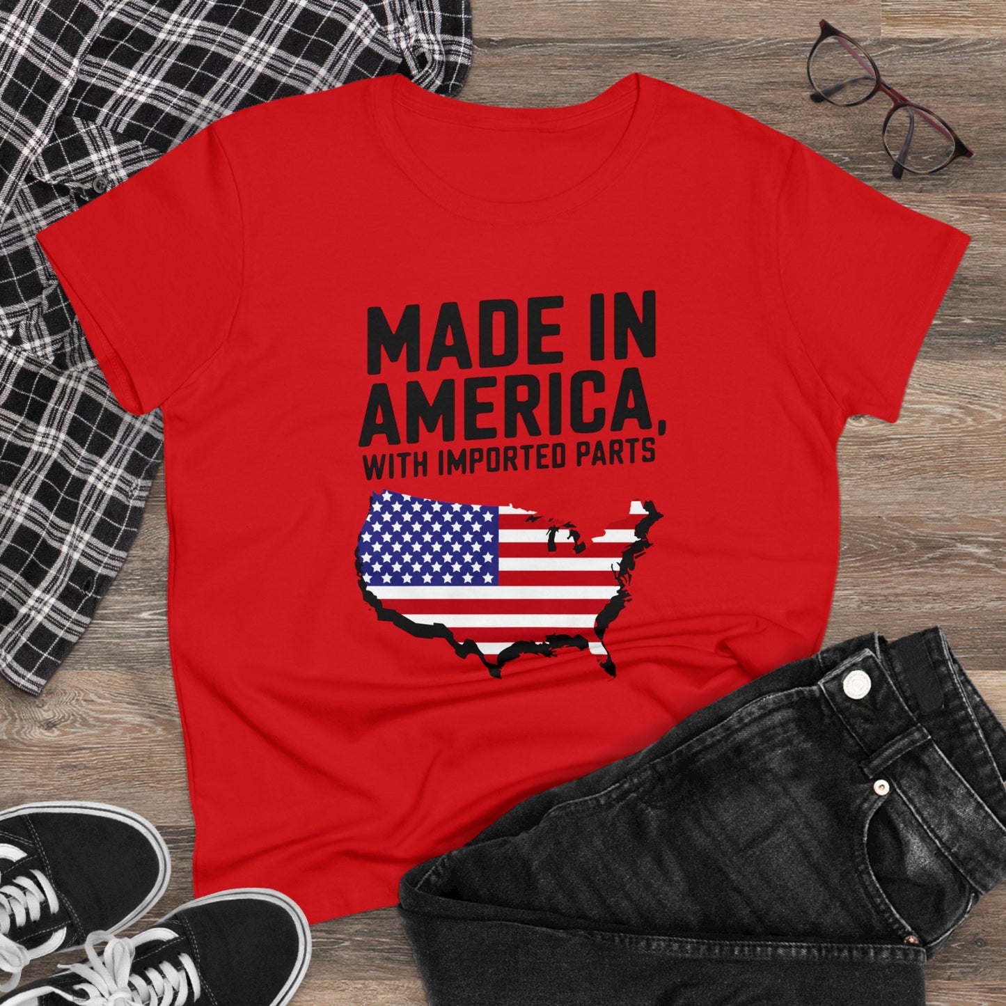 women's t-shirt, women's tee, funny gift, election, made in america!