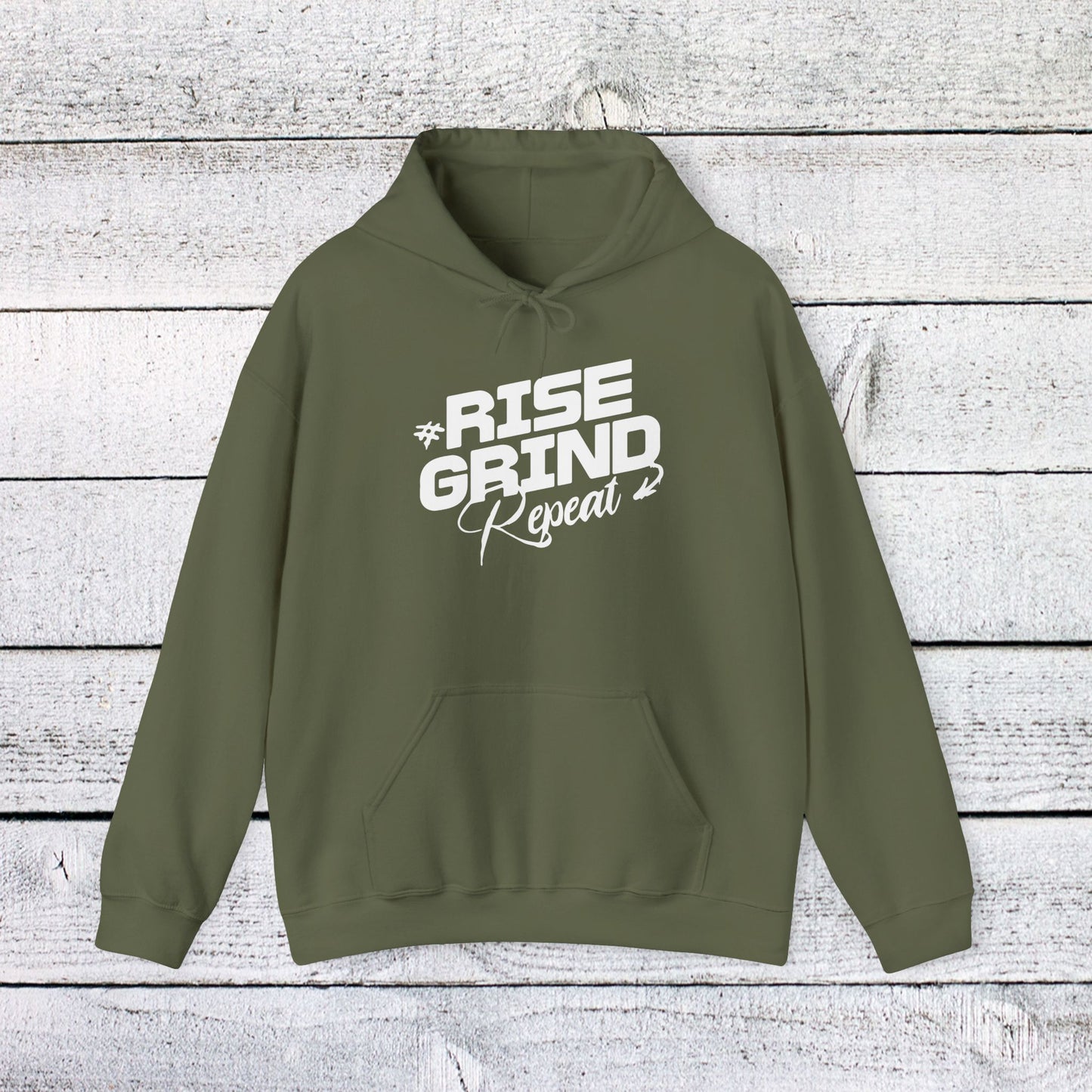 unisex heavy blend™ hooded sweatshirt - rise, grind, repeat - hustle daily motivation