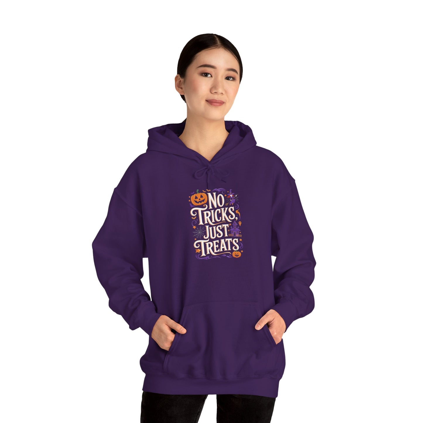 unisex hoodie - halloween hoodie -no tricks just treats!