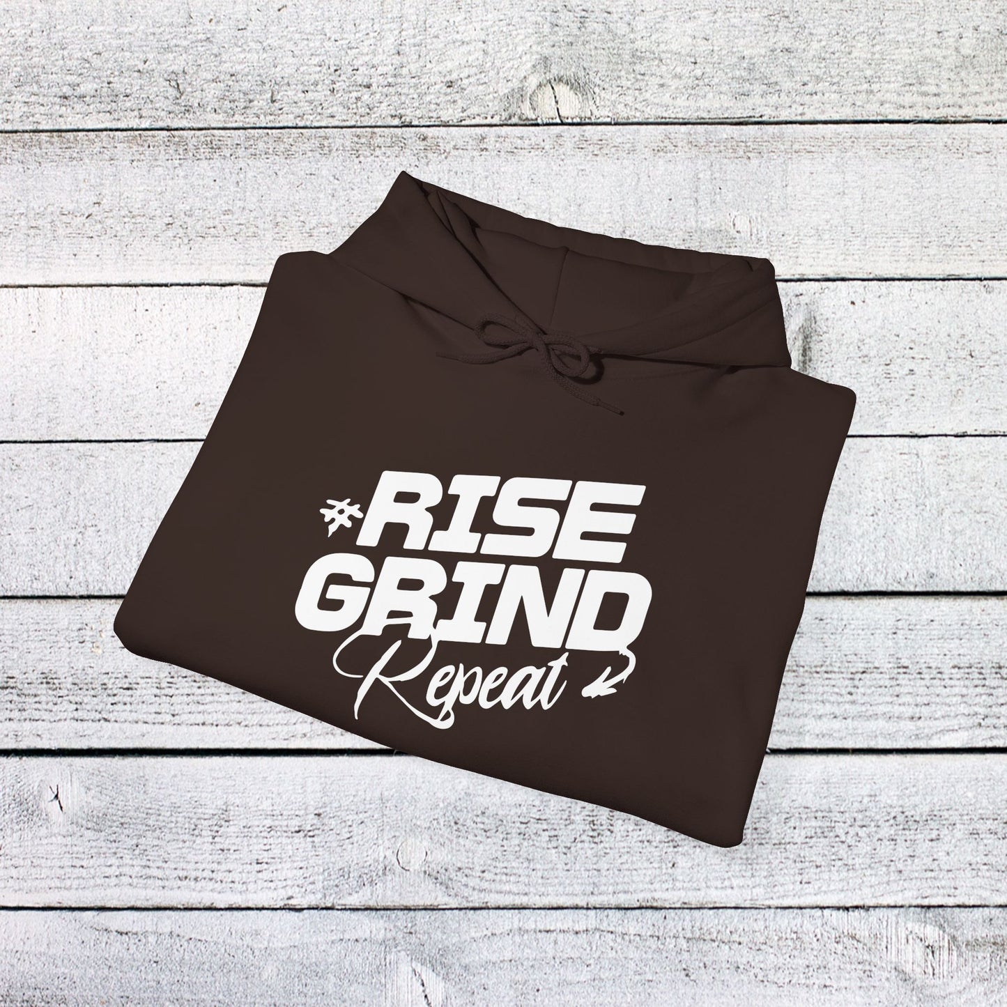 unisex heavy blend™ hooded sweatshirt - rise, grind, repeat - hustle daily motivation