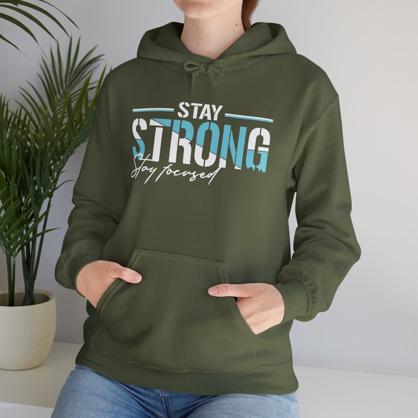 unisex heavy blend™ hooded sweatshirt - stay strong - simple motivation design