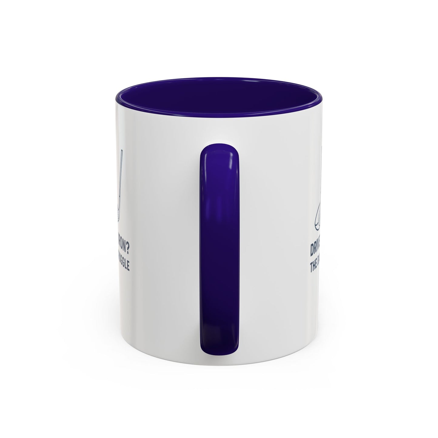 colorful golf mug - driver or iron? the daily struggle