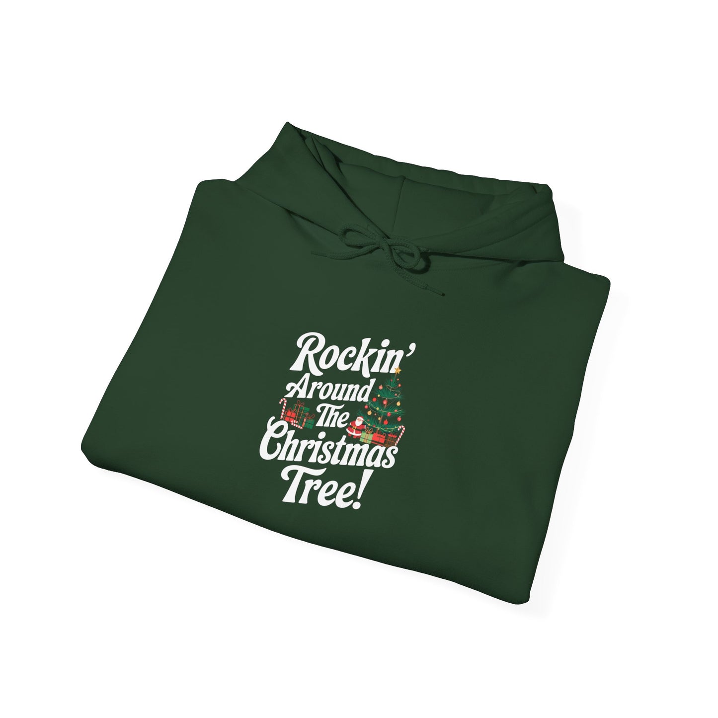 men's and women's christmas sweatshirt. rocking around the christmas tree. unisex christmas sweatshirt.