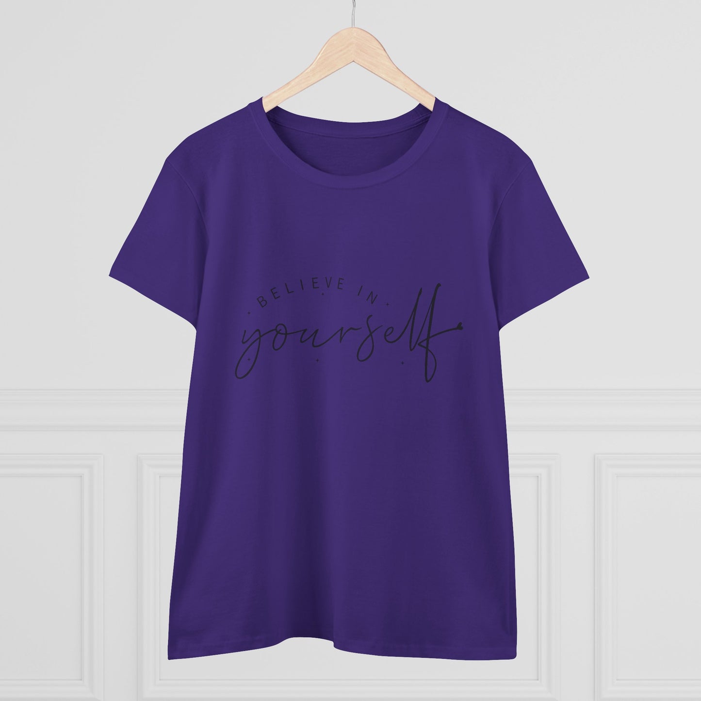 women's cotton tee: believe in yourself design
