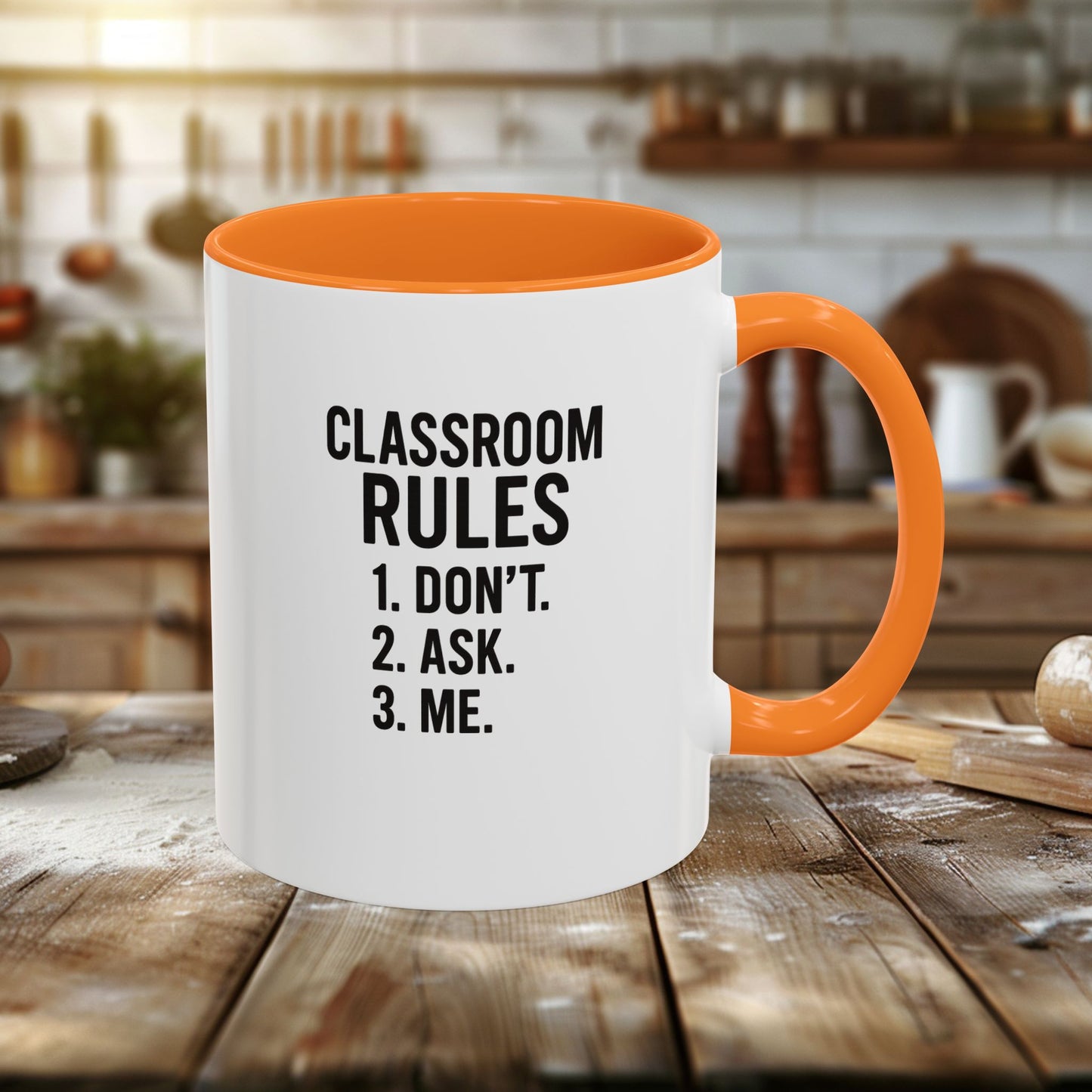 colorful classroom rules mug - perfect for teachers and students. teachers with attitude.