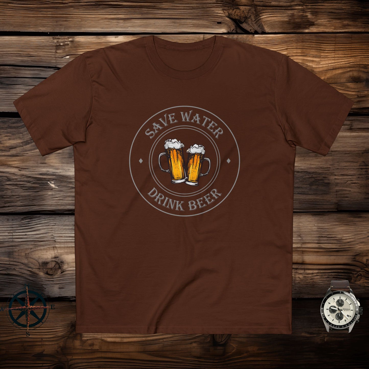 mens t-shirt - drink beer