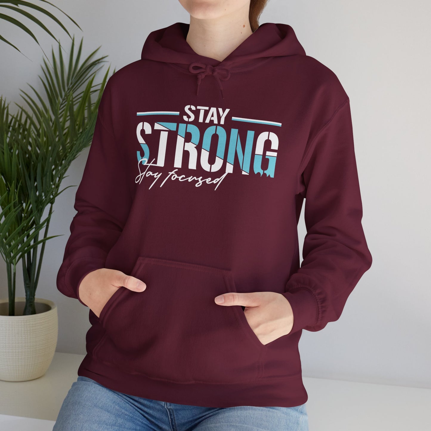 unisex heavy blend™ hooded sweatshirt - stay strong - simple motivation design