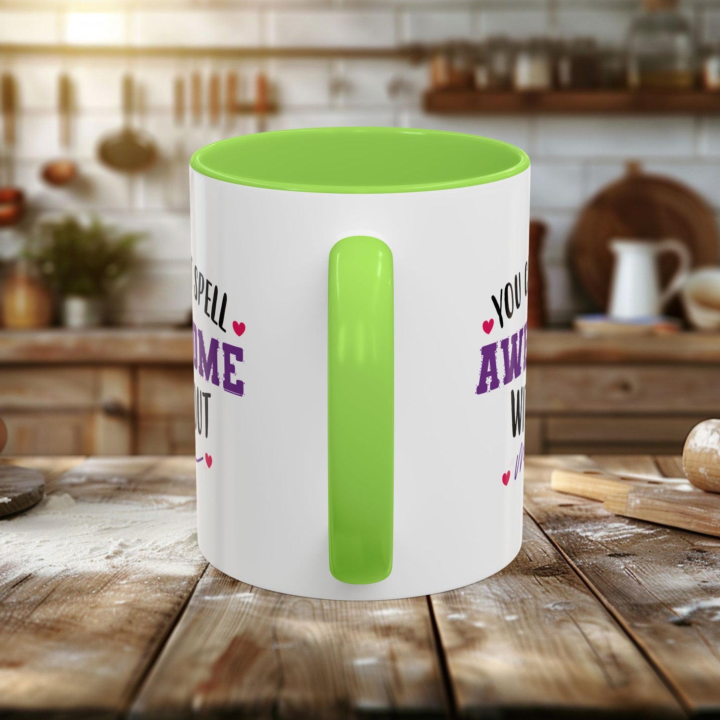 colorful mugs (11oz, 15oz) - you can’t spell awesome without me - funny confidence quote