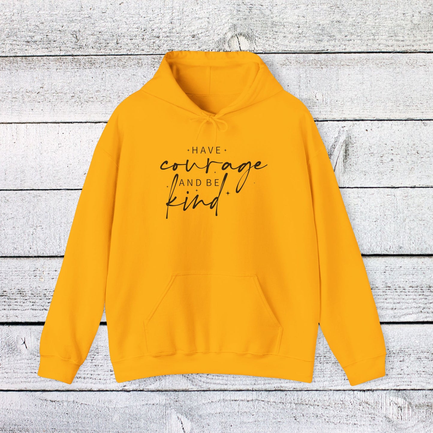 unisex heavy blend™ hooded sweatshirt - have courage and be kind - graceful strength quote