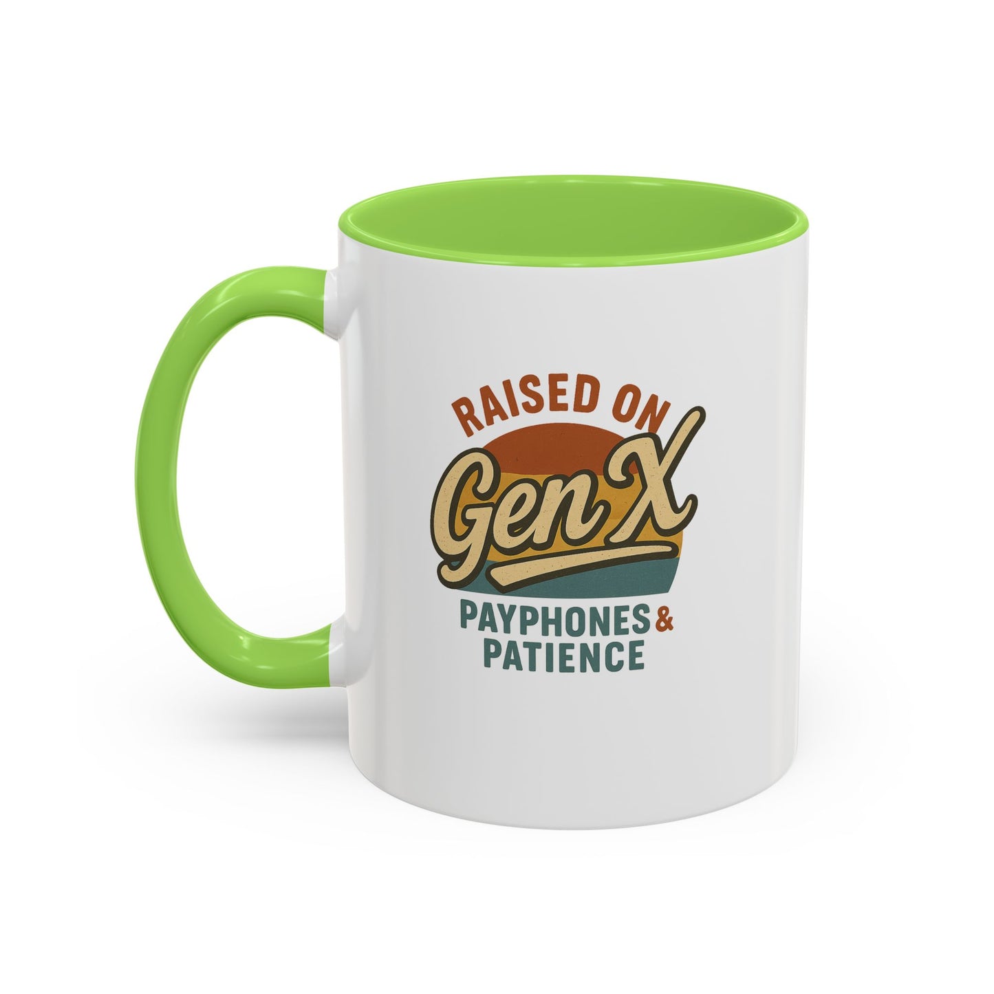 colorful 'raised on gen x' mug - perfect gift for nostalgic coffee lovers