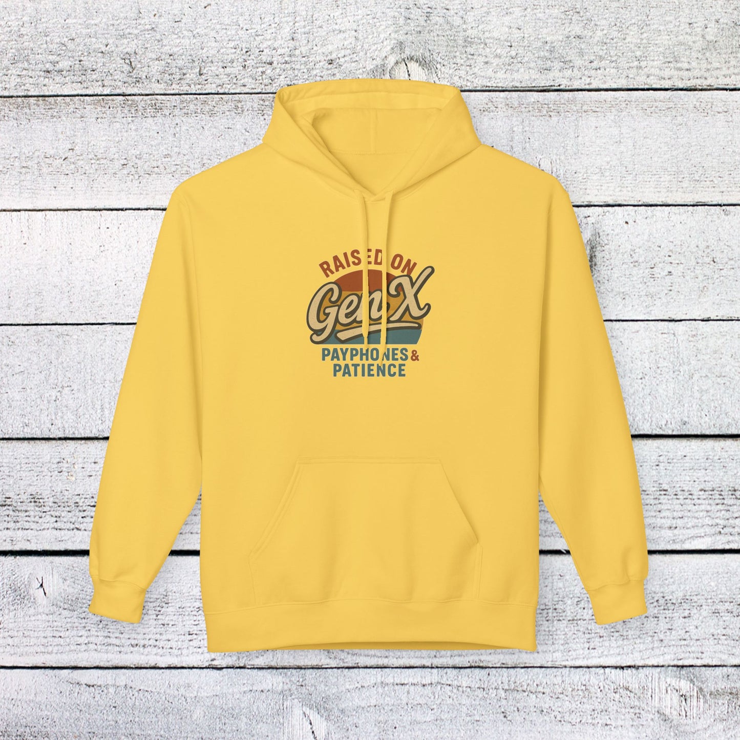 unisex softstyle hoodie - raised on gen x design
