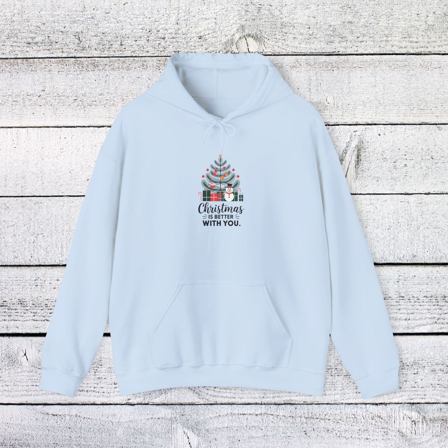 men's and women's christmas sweatshirt. christmas is better with you. unisex christmas sweatshirt.