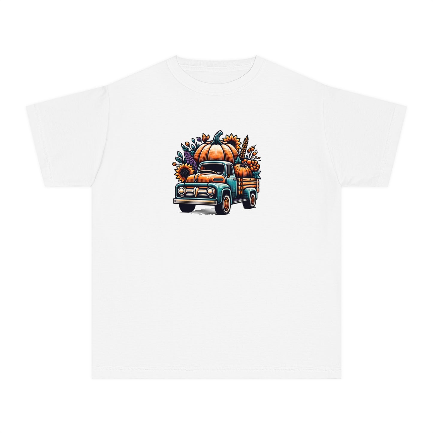 youth t-shirt - pumpkin truck!