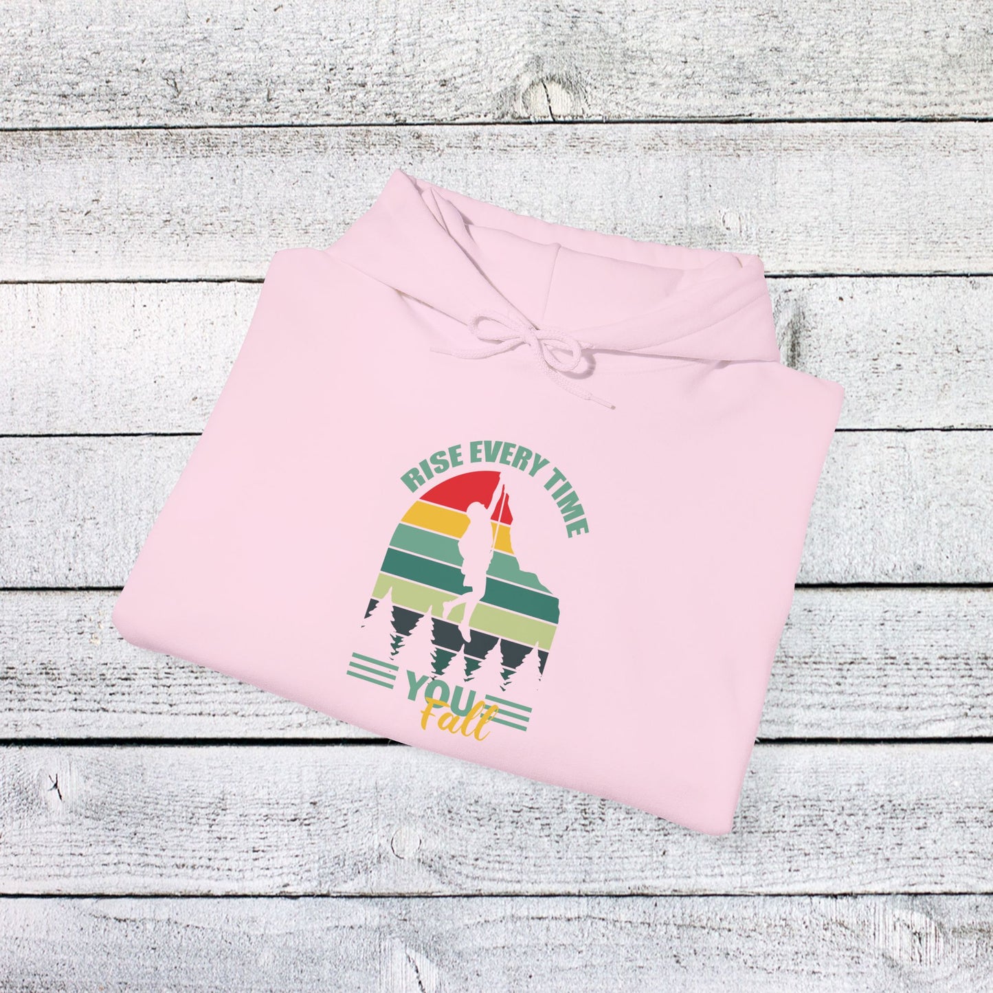 unisex heavy blend™ hooded sweatshirt - rise every time you fall - resilience quote