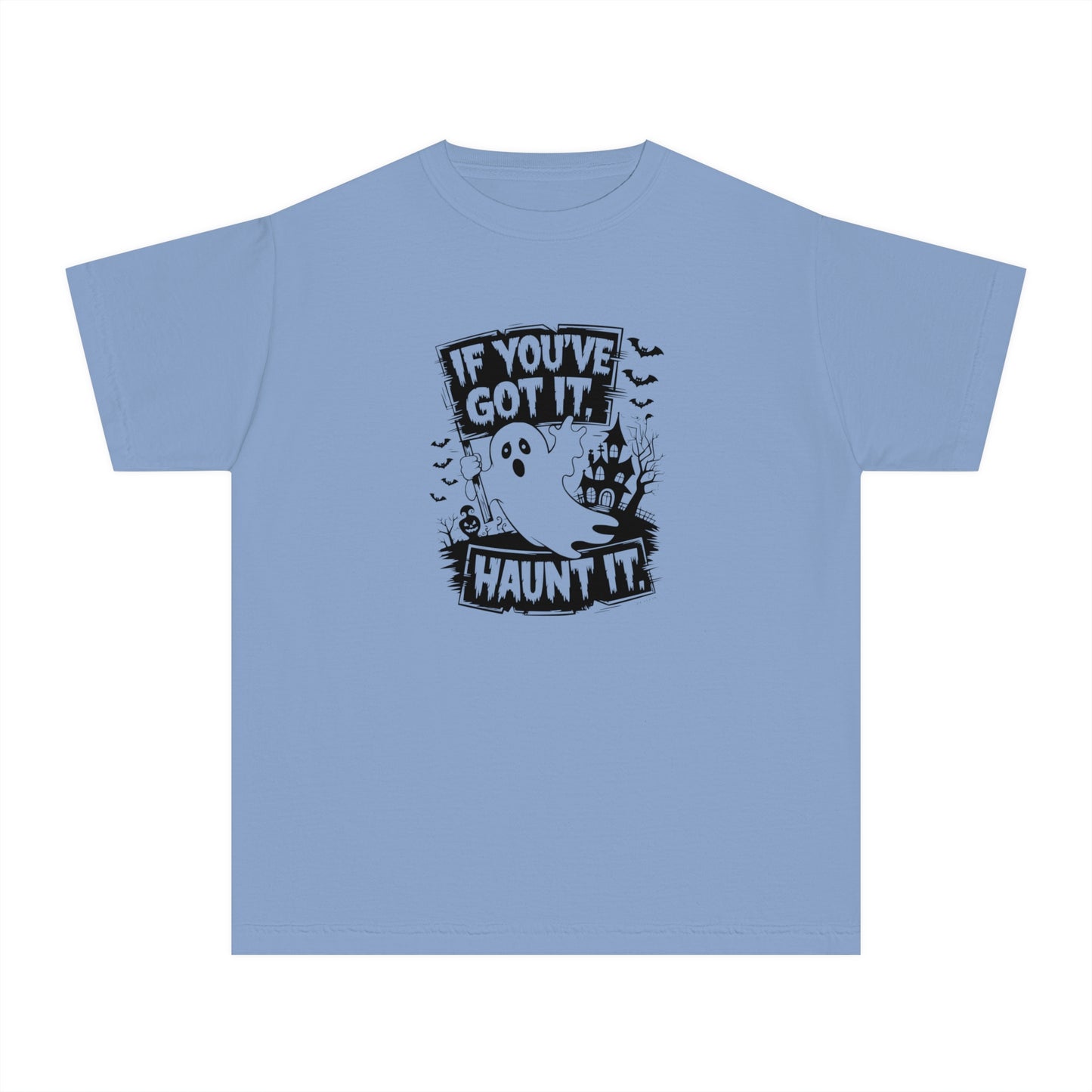 youth t-shirt, youth halloween t-shirt, if you've got it haunt it!