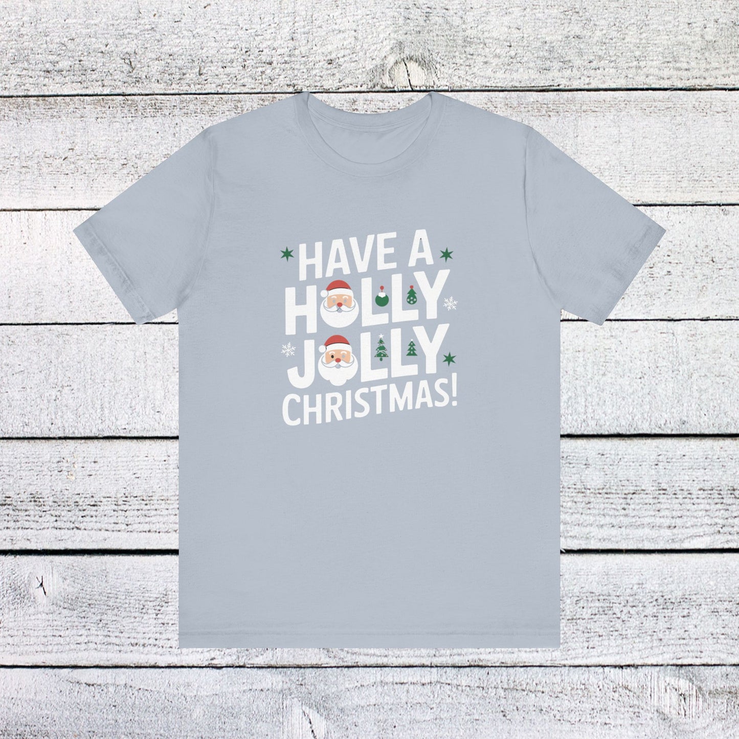 men & women christmas t-shirt. holly jolly christmas. unisex christmas t-shirt.
