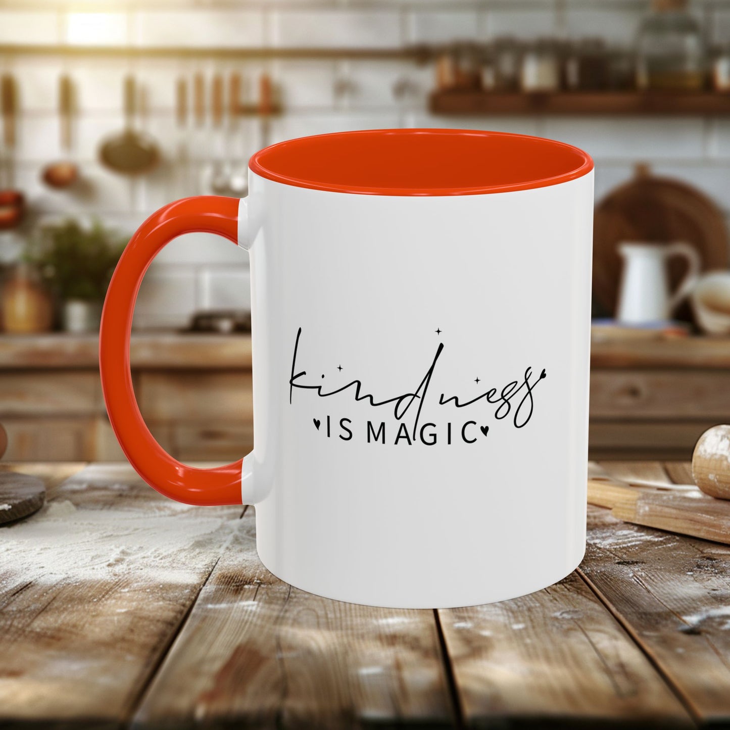 copy of colorful mugs (11oz, 15oz) - kindness is magic - whimsical positive quote