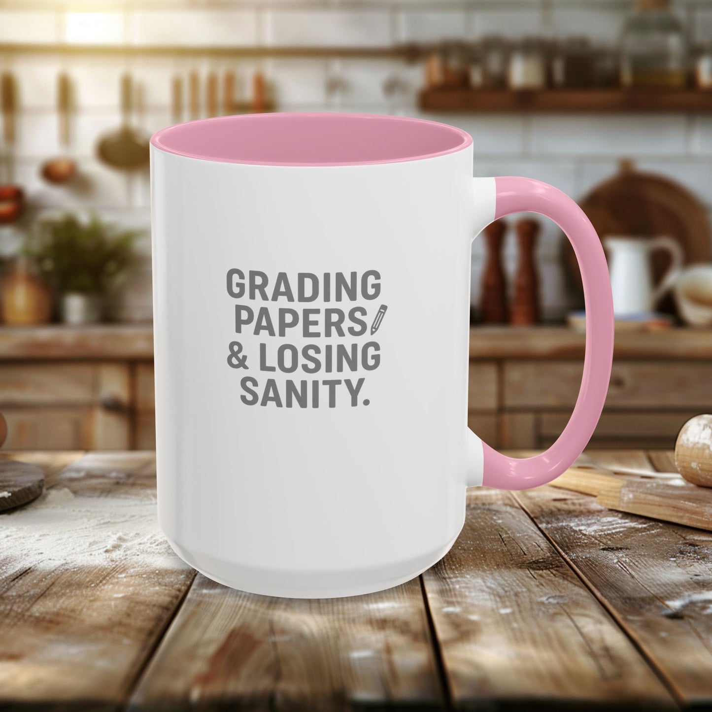 colorful grading papers & losing sanity mug – perfect gift for teachers. teachers with attitude.