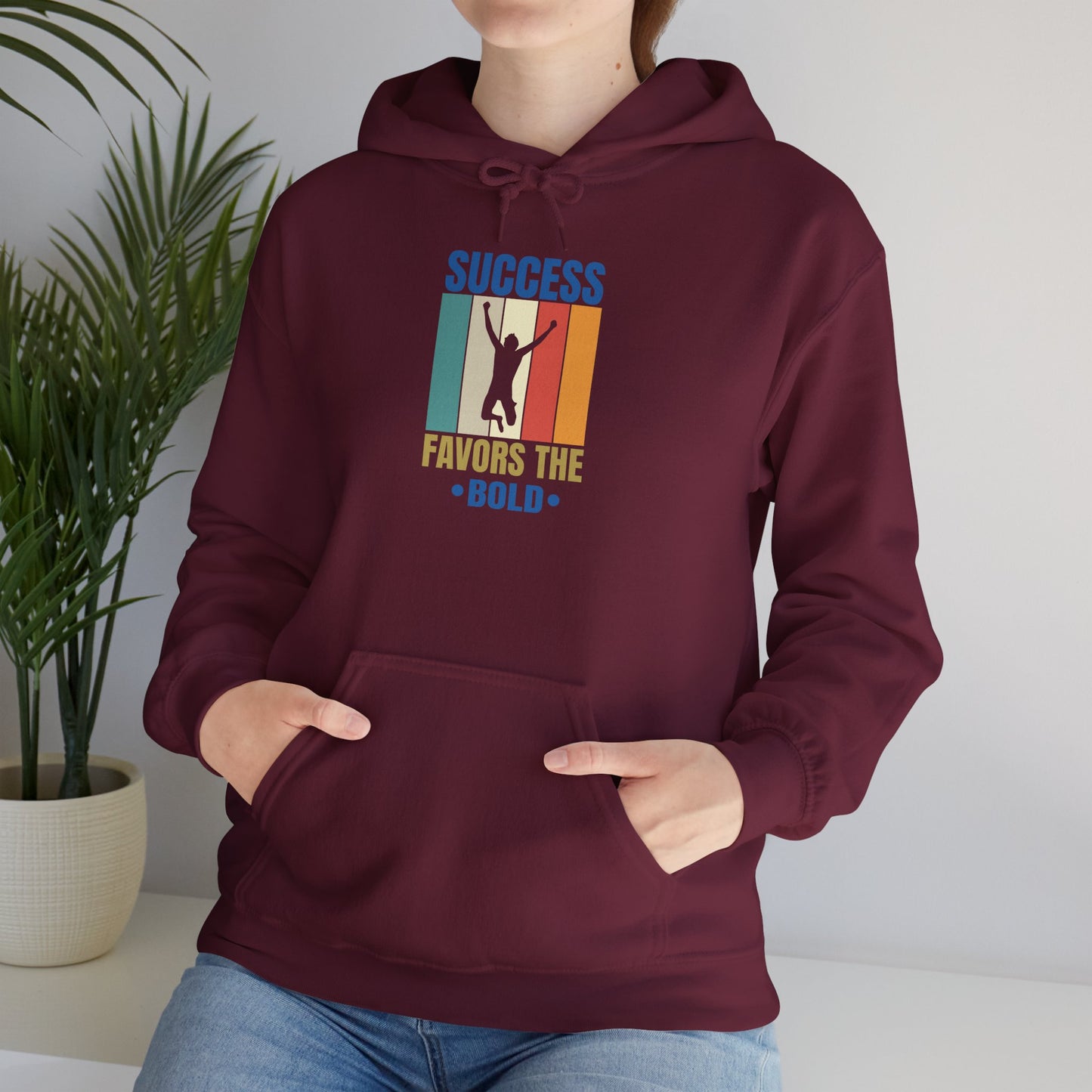 unisex heavy blend™ hooded sweatshirt - success favors the bold - risk and reward quote
