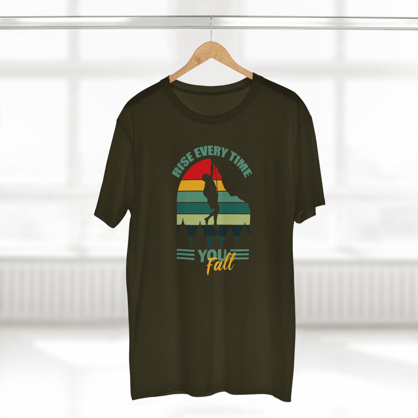 adult staple tee - rise every time you fall - resilience quote