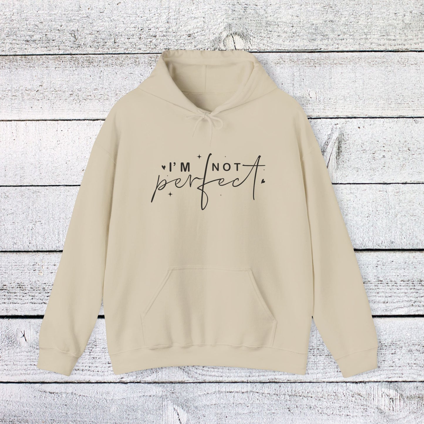 unisex heavy blend™ hooded sweatshirt - i’m not perfect - self-acceptance quote