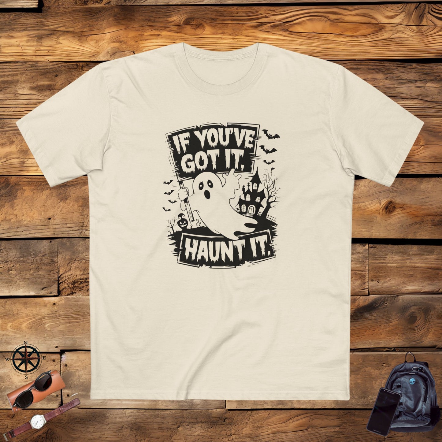 men's' t-shirt, men's tee, men's halloween t-shirt, halloween funny gift, if you've got it, haunt it!