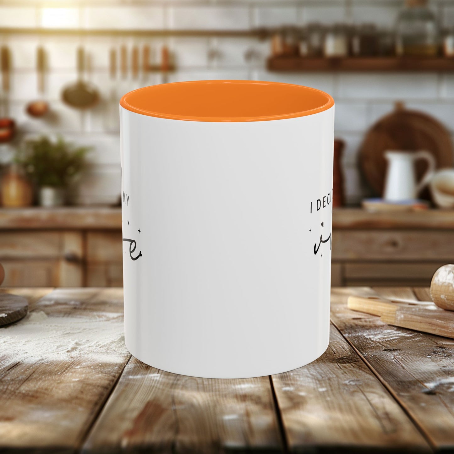 colorful mugs (11oz, 15oz) - i decide my vibe - confidence & control quote