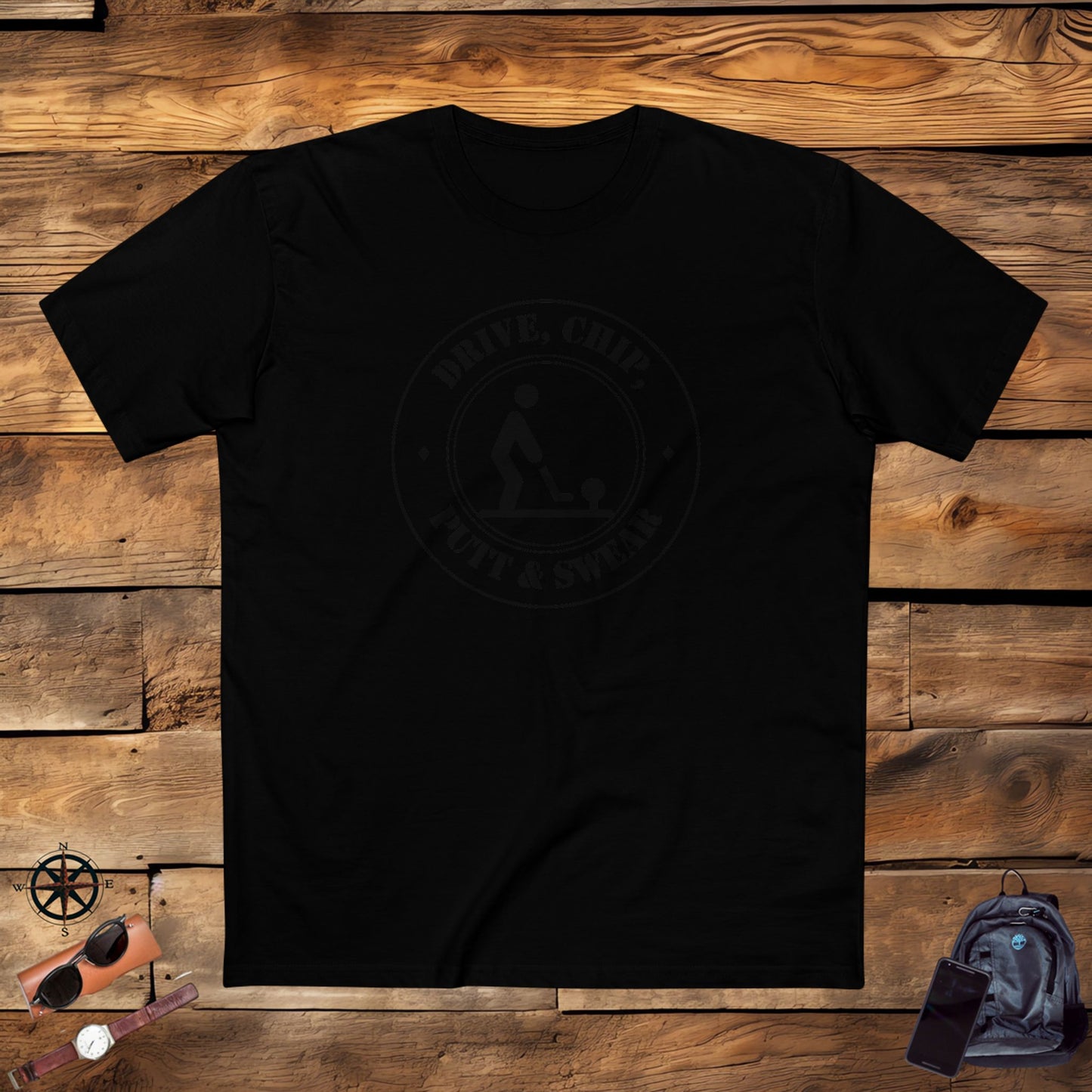 men's t-shirt - drive, chip, putt & swear 2