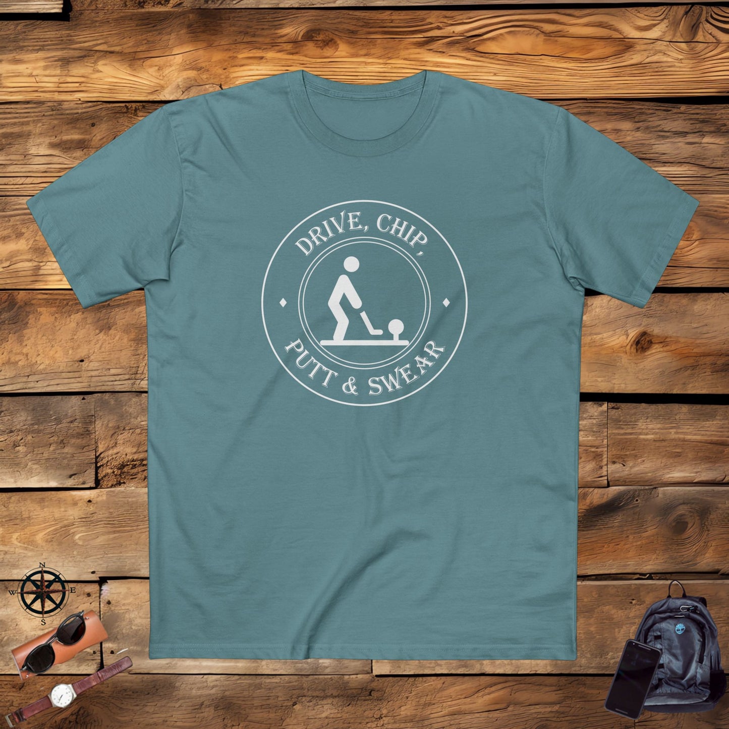 men's t-shirt - drive, chip, putt & swear 3