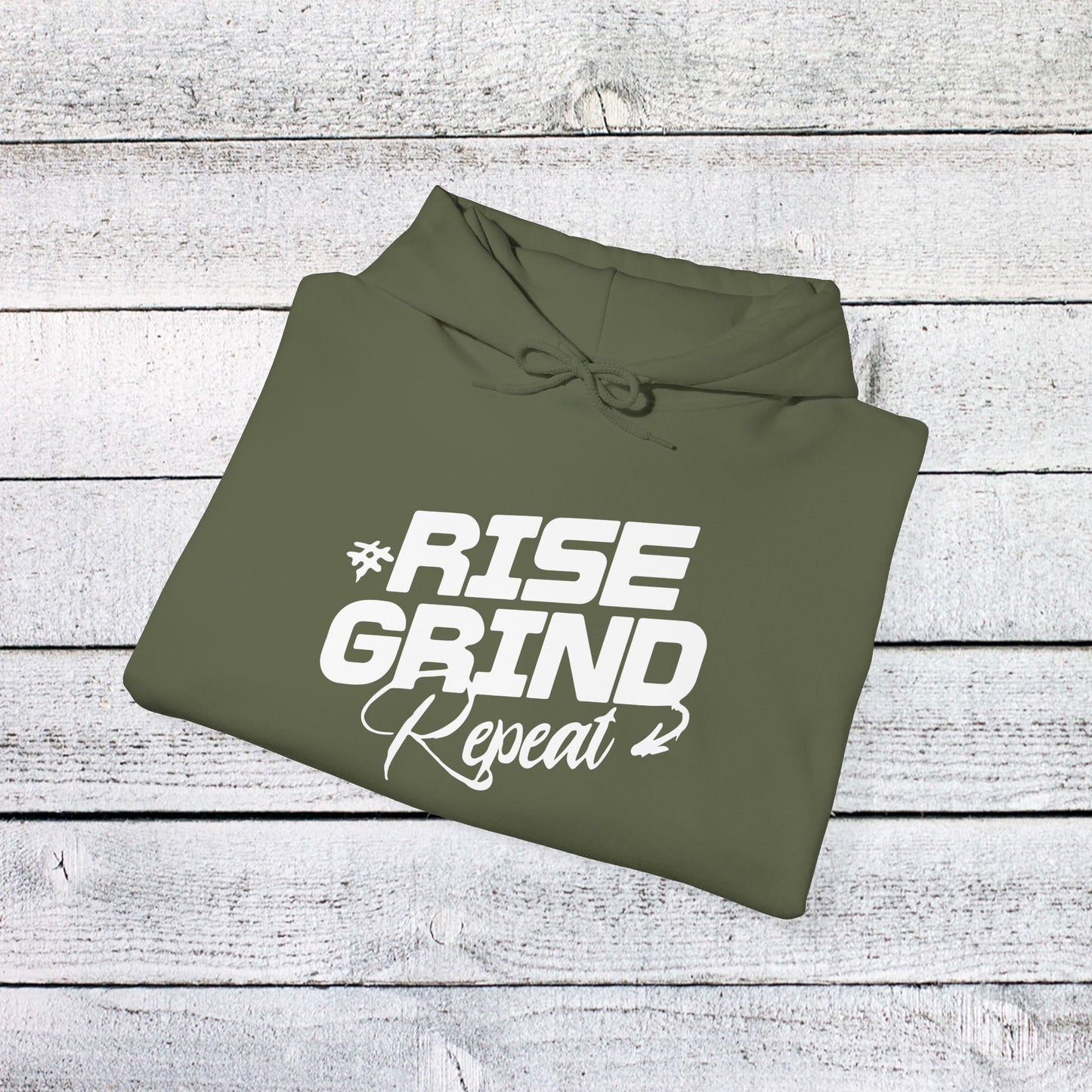 unisex heavy blend™ hooded sweatshirt - rise, grind, repeat - hustle daily motivation