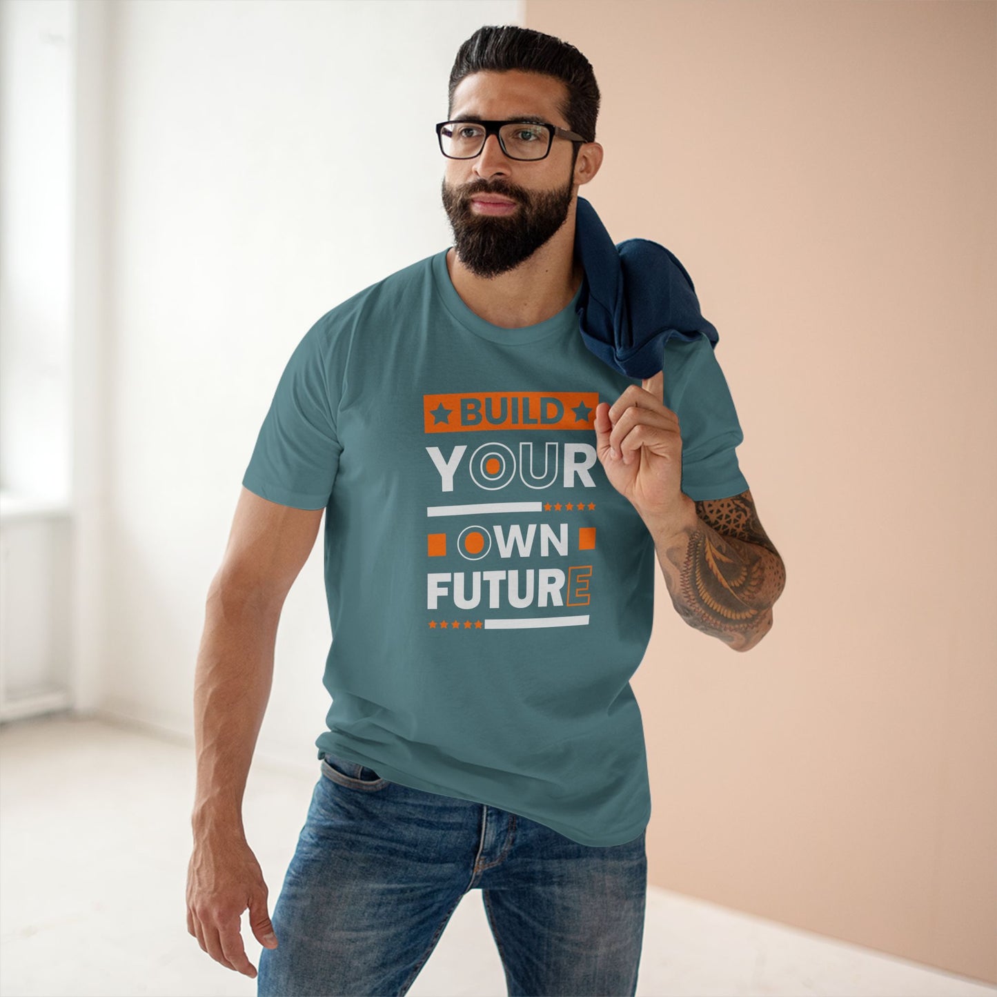 adult staple tee - build your own future - empowerment message