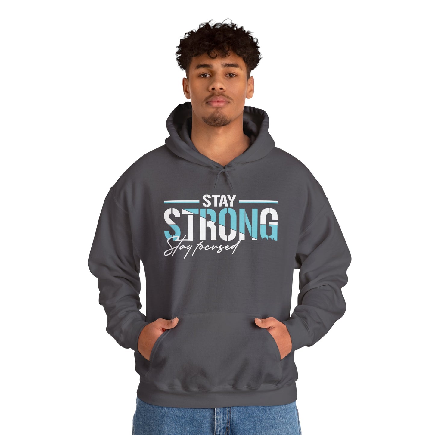 unisex heavy blend™ hooded sweatshirt - stay strong - simple motivation design