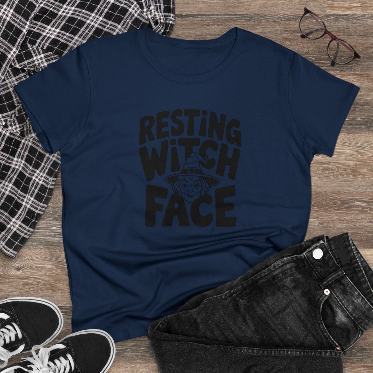 women's t-shirt, women's tee, women's halloween, witch!