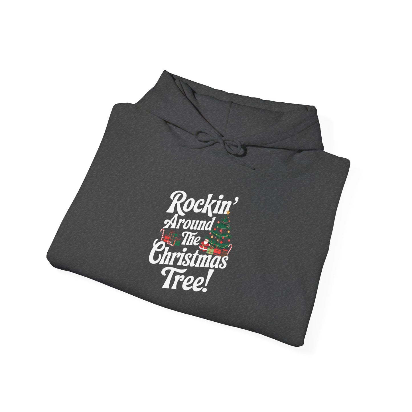 men's and women's christmas sweatshirt. rocking around the christmas tree. unisex christmas sweatshirt.