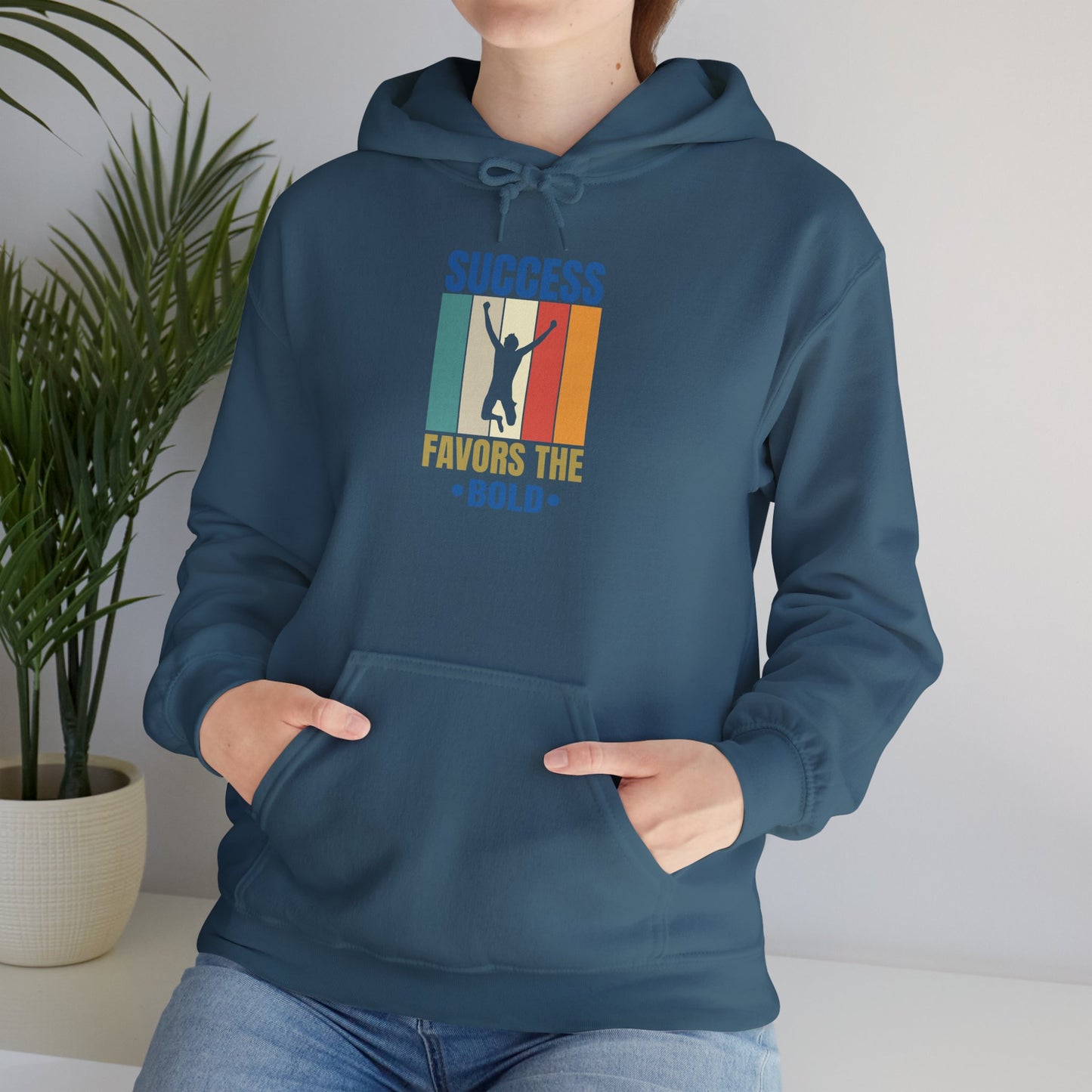 unisex heavy blend™ hooded sweatshirt - success favors the bold - risk and reward quote