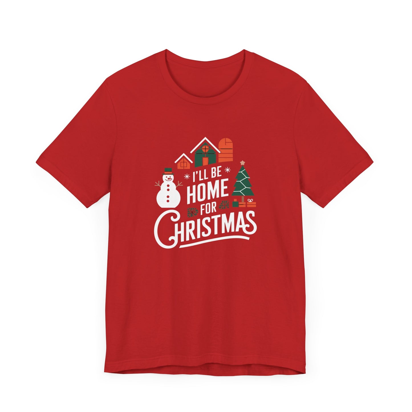 men & women christmas t-shirt. home for christmas. unisex christmas t-shirt.
