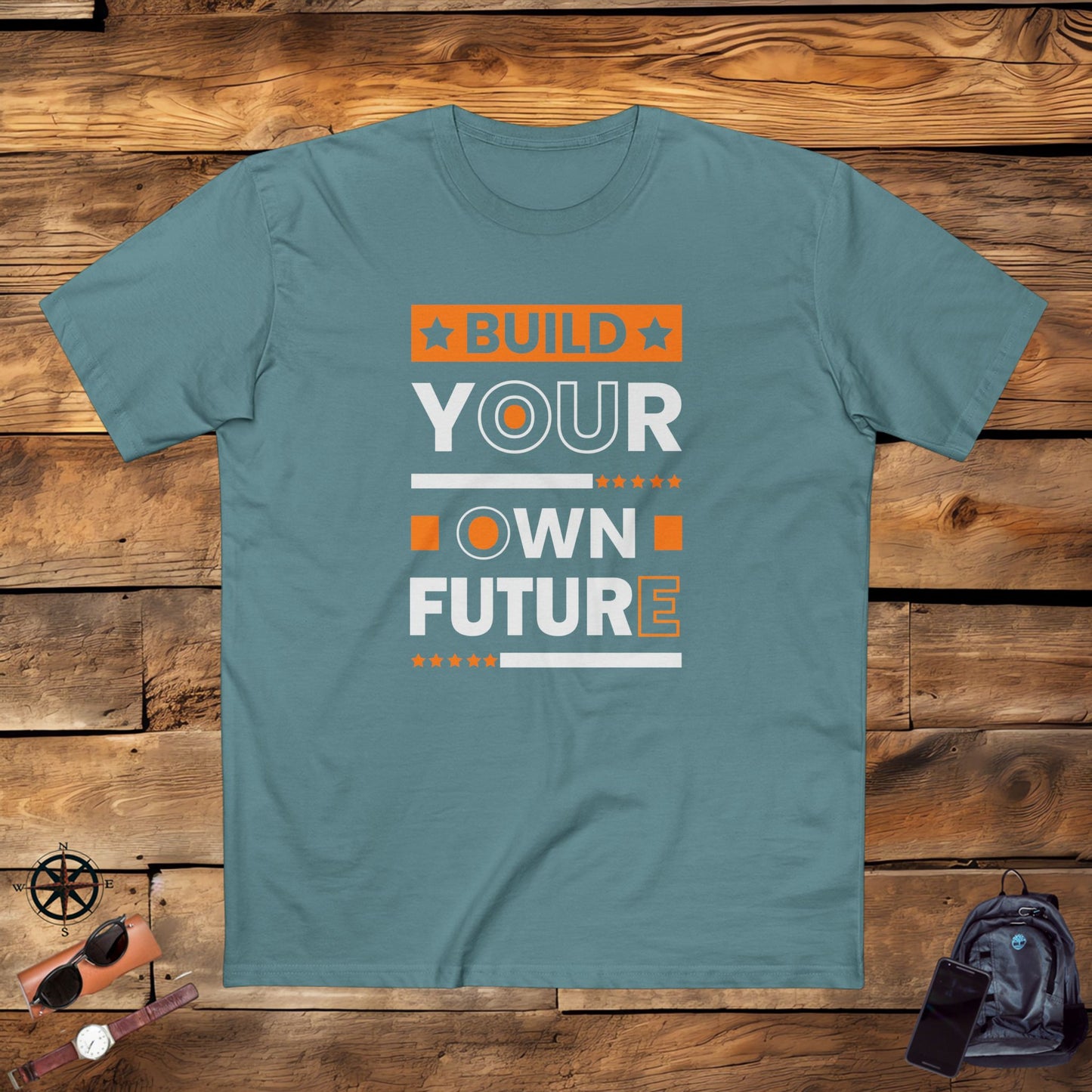 adult staple tee - build your own future - empowerment message