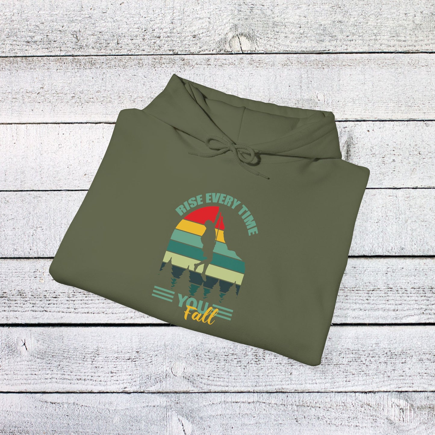 unisex heavy blend™ hooded sweatshirt - rise every time you fall - resilience quote