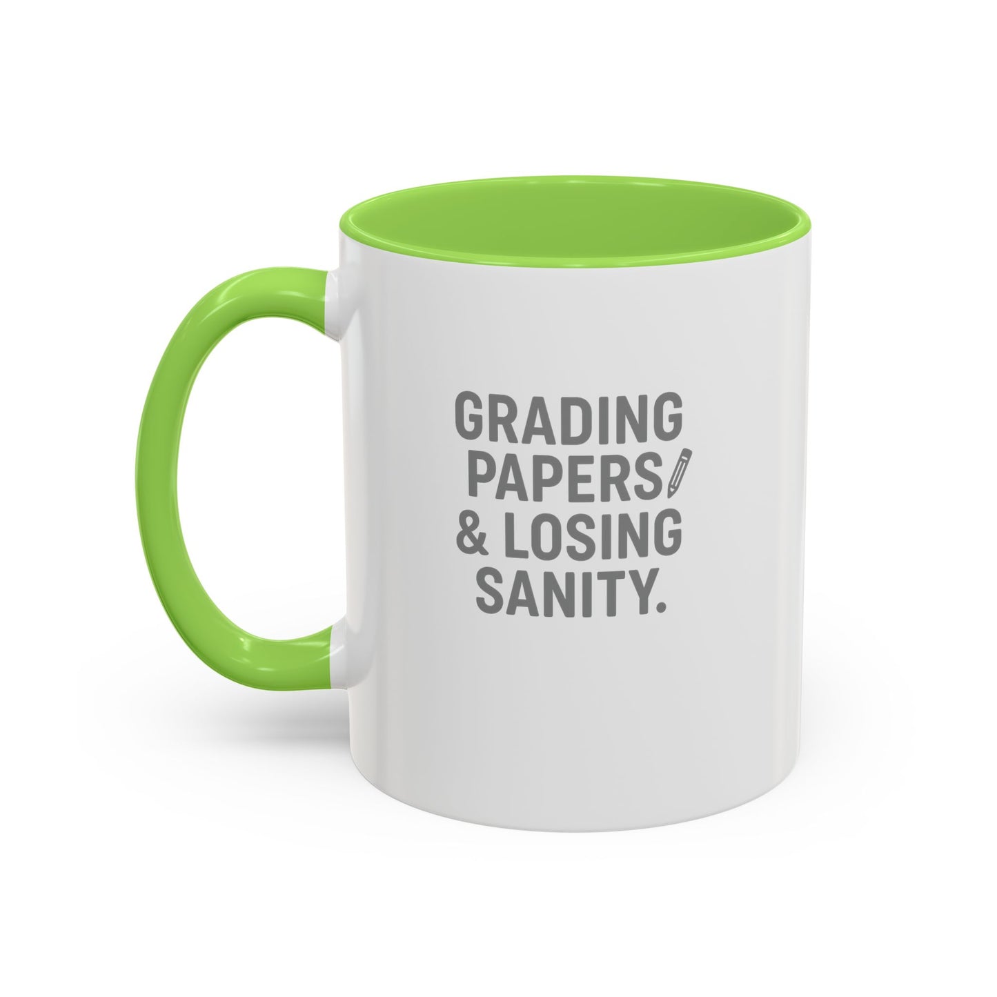 colorful grading papers & losing sanity mug – perfect gift for teachers. teachers with attitude.