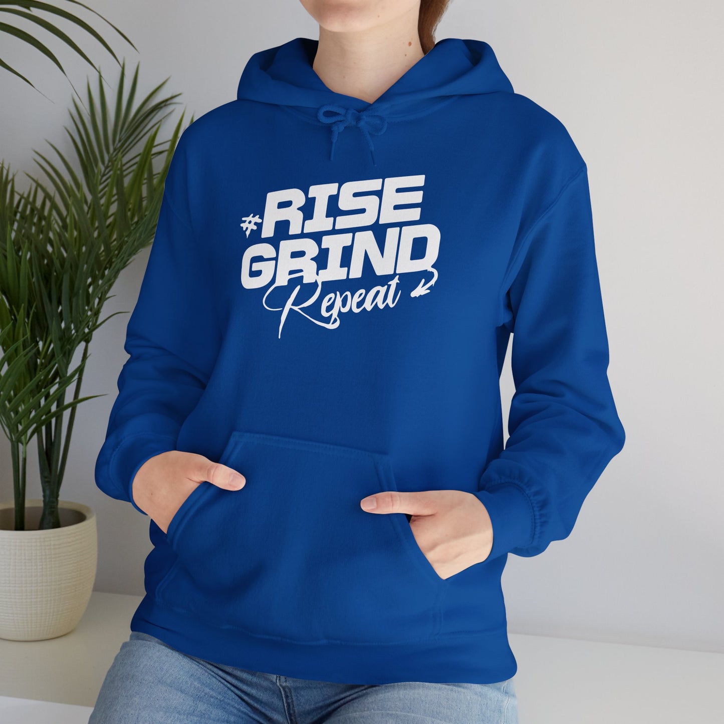 unisex heavy blend™ hooded sweatshirt - rise, grind, repeat - hustle daily motivation
