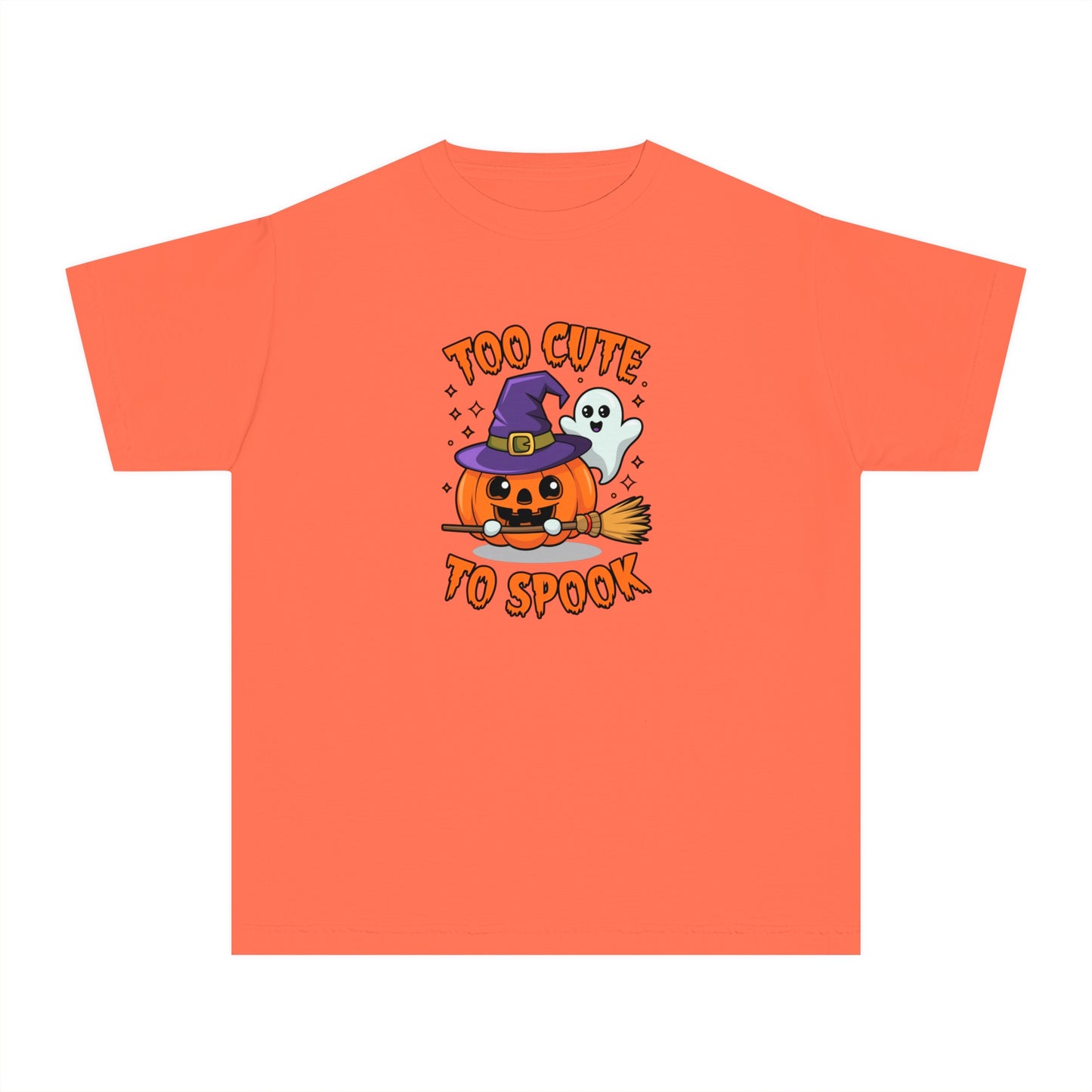 youth t-shirt, youth halloween t-shirt, too cute to spook!