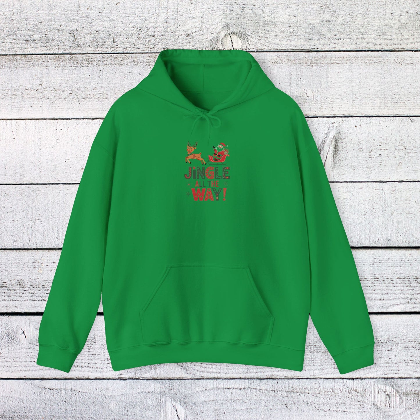 men's and women's christmas sweatshirt. jingle all the way. unisex christmas sweatshirt.