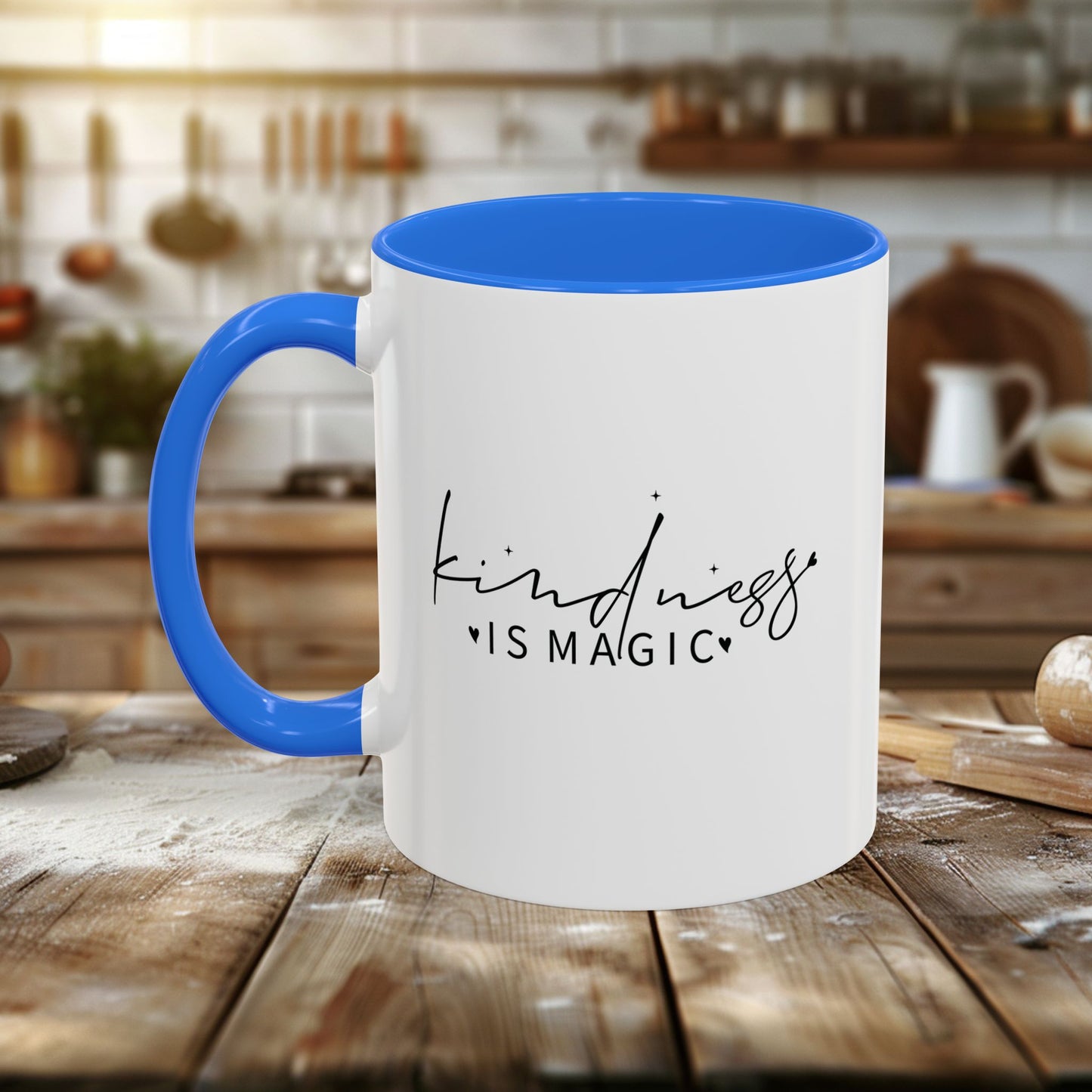copy of colorful mugs (11oz, 15oz) - kindness is magic - whimsical positive quote