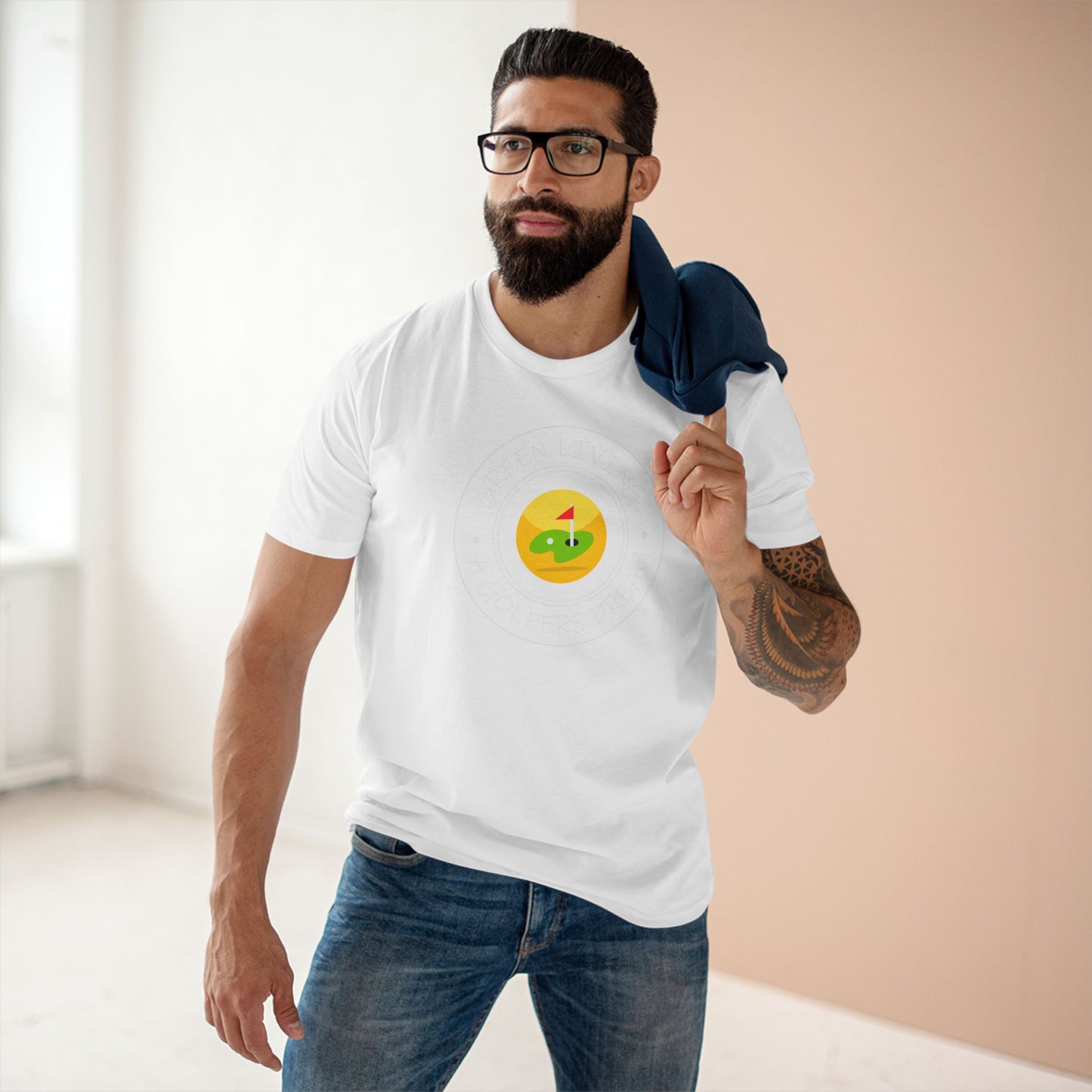 men's t-shirt - green living a golfers dream
