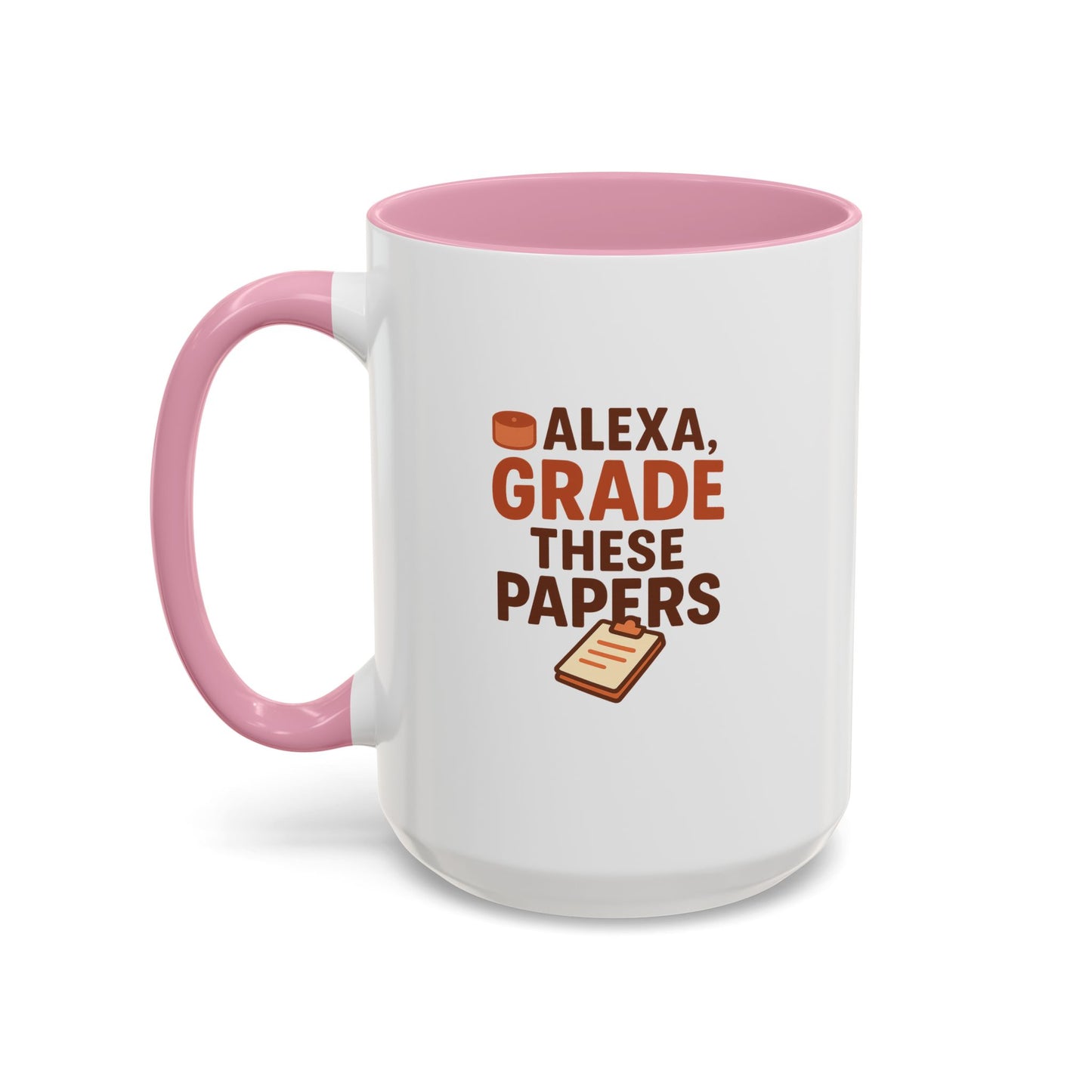 funny coffee mug - 'alexa, grade these papers' - colorful ceramic cup for teachers and students. teachers with attitude.